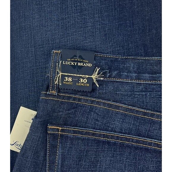 New Lucky Brand Mens 181 Relaxed Straight Fit Denim Blue Jeans Size 38 x 31 - Picture 3 of 12